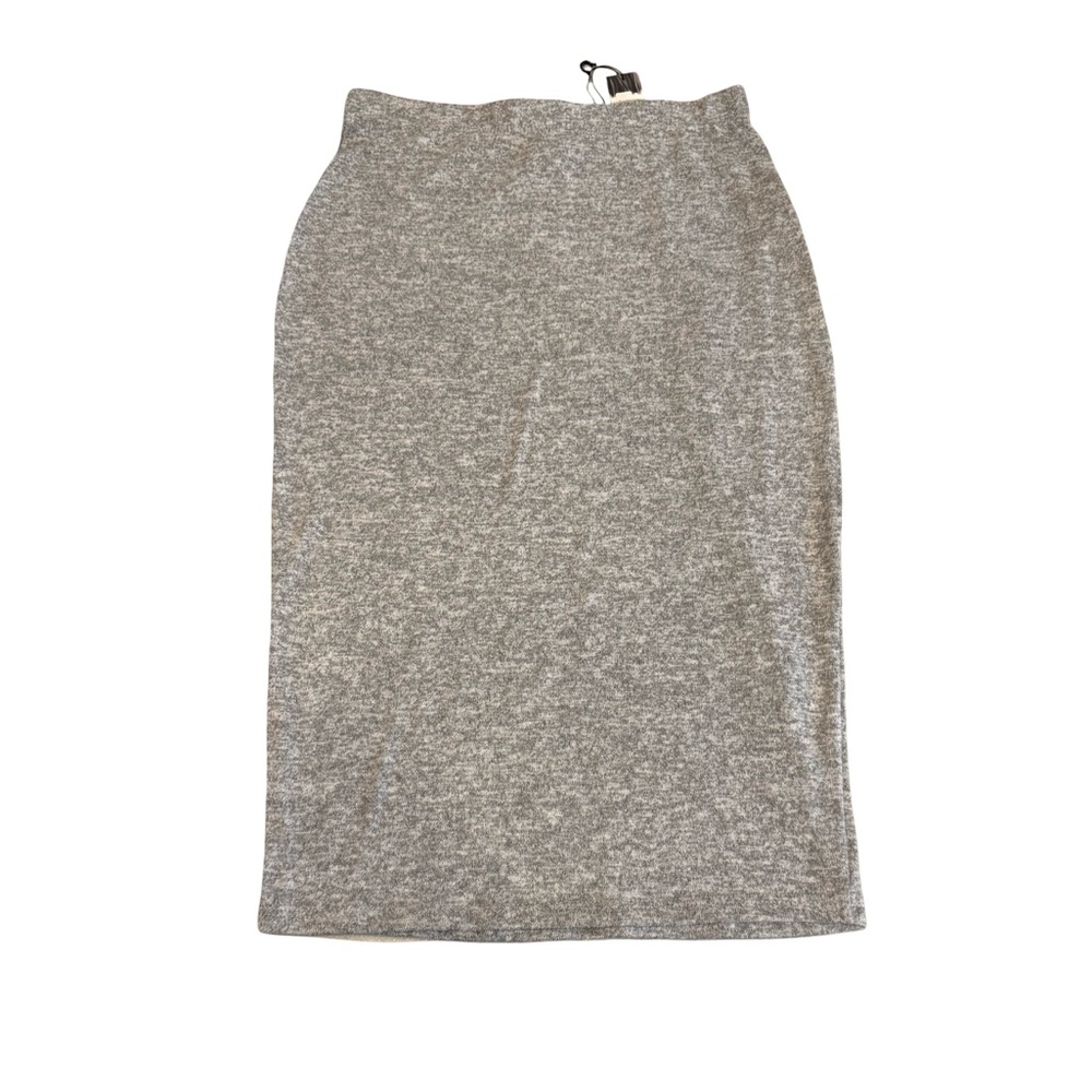 GO Couture Gray Knit Pencil Skirt XS • Made in USA • NWT